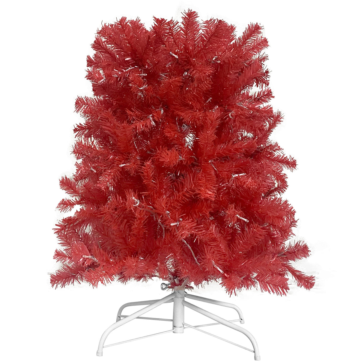 6FT hinge fir artificial fir curved top Christmas tree, bendable, 1250 lush branch hints, 300 LED Christmas lights - V.I.P Digital Presence