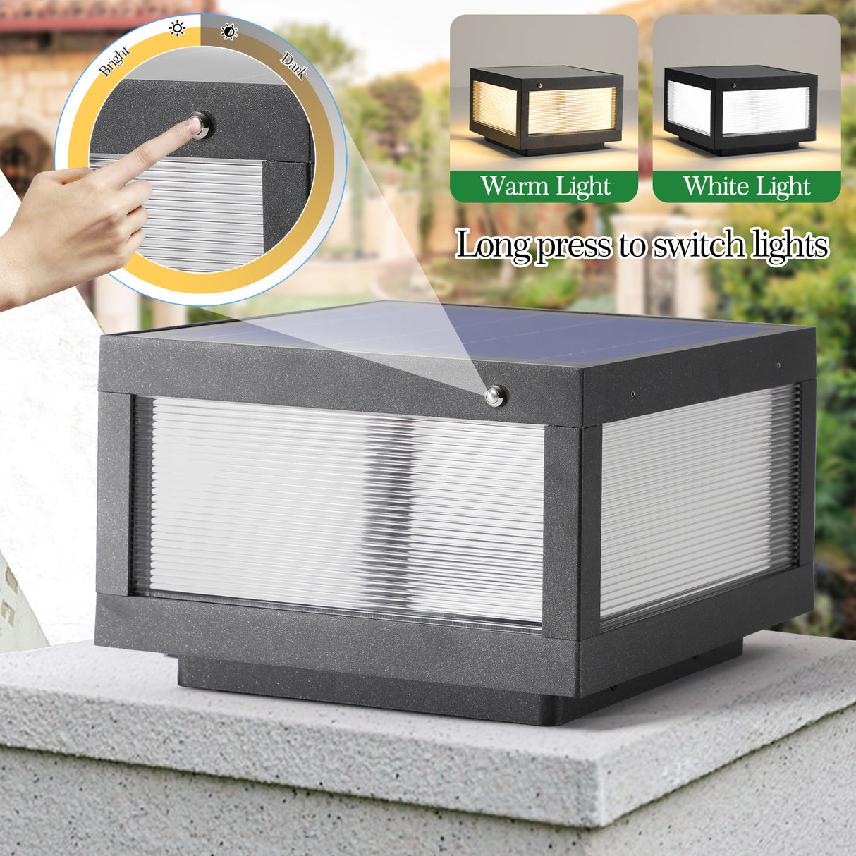 Solar Wall Lamp With Dimmable LED - V.I.P Digital Presence