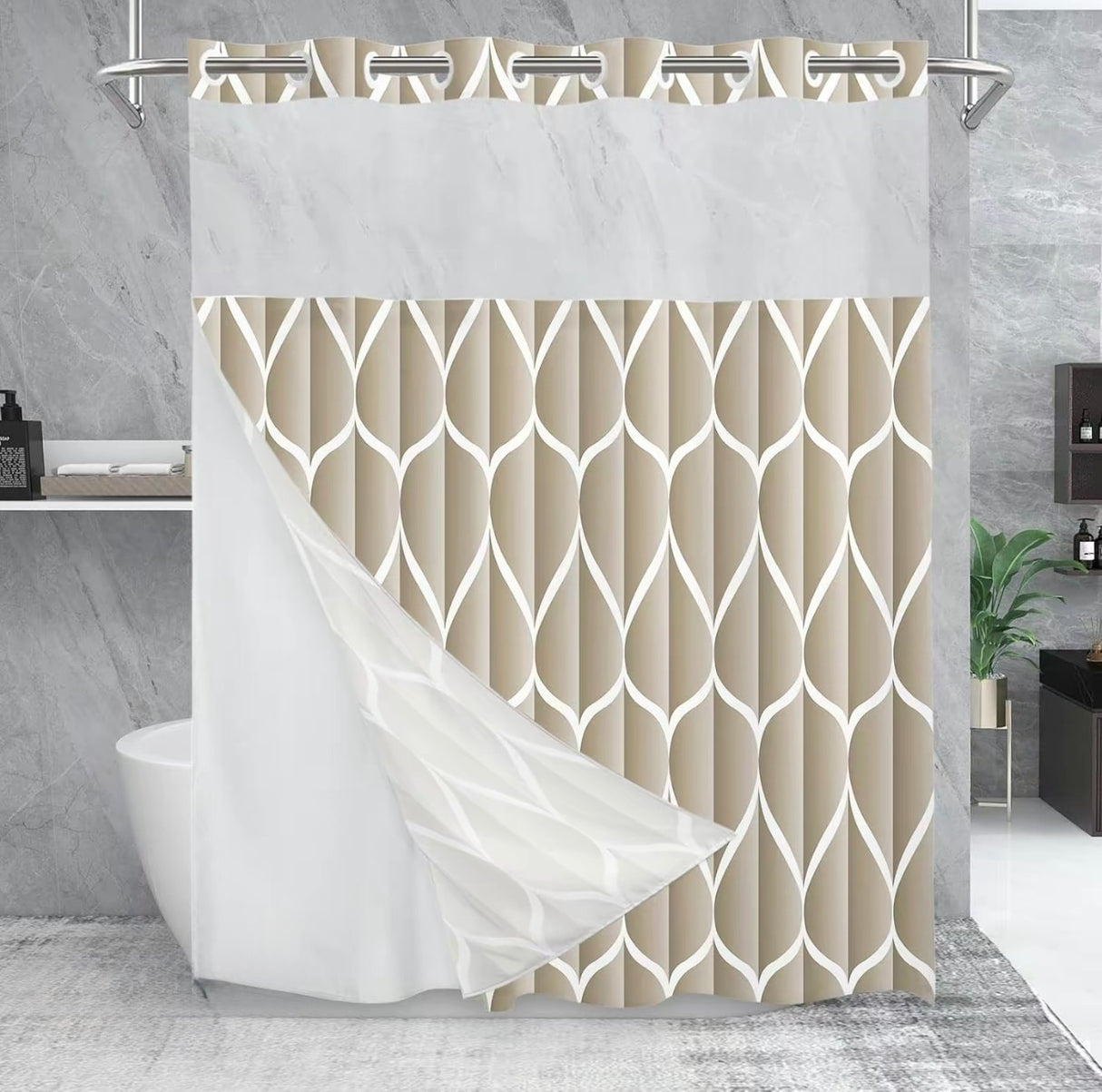 GeoWave Shower Curtain