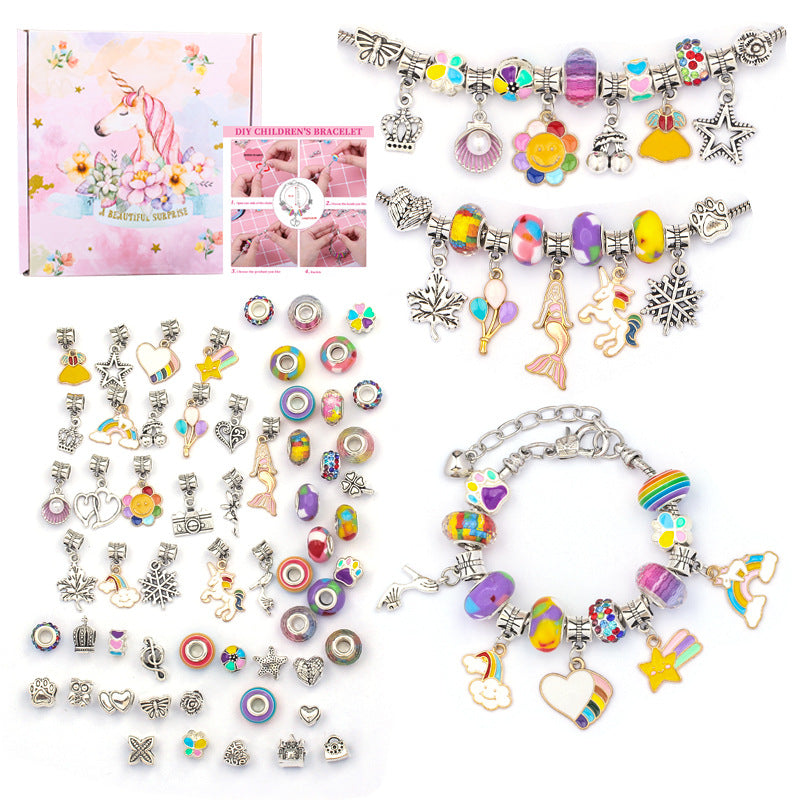 Cartoon Pink Set DIY Handmade Jewelry Children's Bracelet Women's Exquisite Gift Box Gift Bracelet - V.I.P Digital Presence