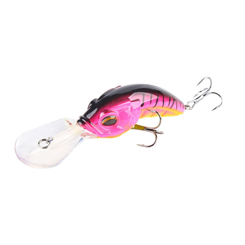 Cebo falso de lengua ancha, ABS Rock Mino, para buceo profundo, 10,4 cm, 14,5 g, con cuentas y tres anzuelos mejorados, con forma de gusano simulado.