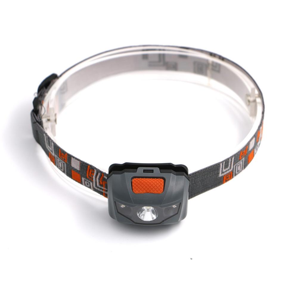 Mini linterna frontal R3 + 2 LED de 800 lúmenes, 4 modos, para exteriores, resistente al agua, funciona con pilas AAA.