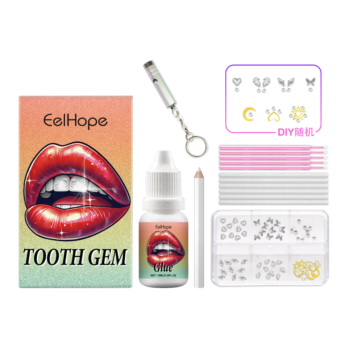 Diy Fashion Dental Set Dental Decoration Drill Combination Personality Sparkle Light Up Smile Style - V.I.P Digital Presence