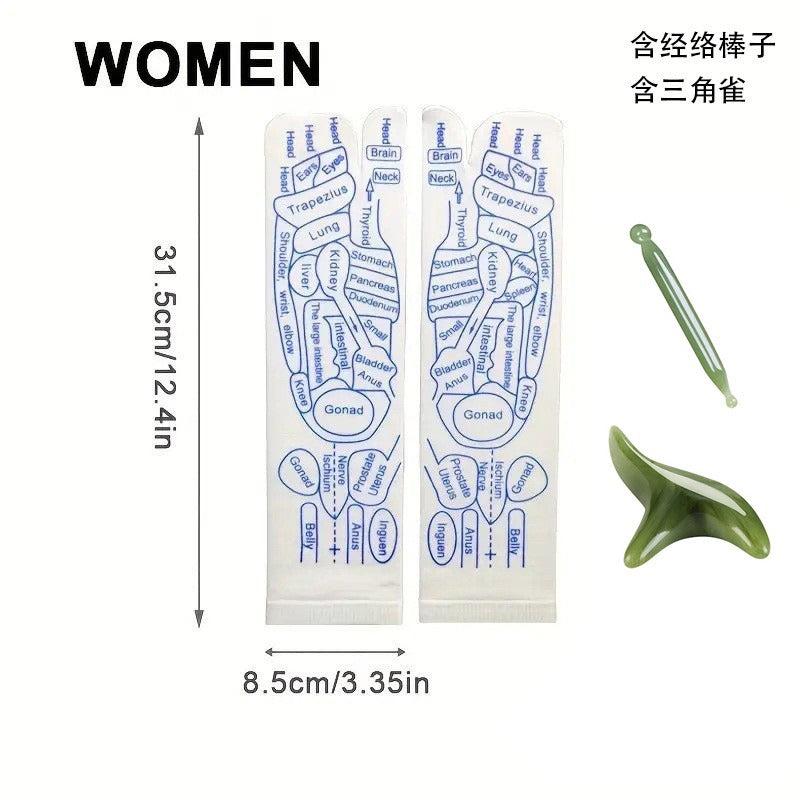 Reflexology Socks Women Foot Massage Meridian Acupoint Reflex Area Acupoint Socks And Foot Acupoint Illustration Socks for Foot - V.I.P Digital Presence