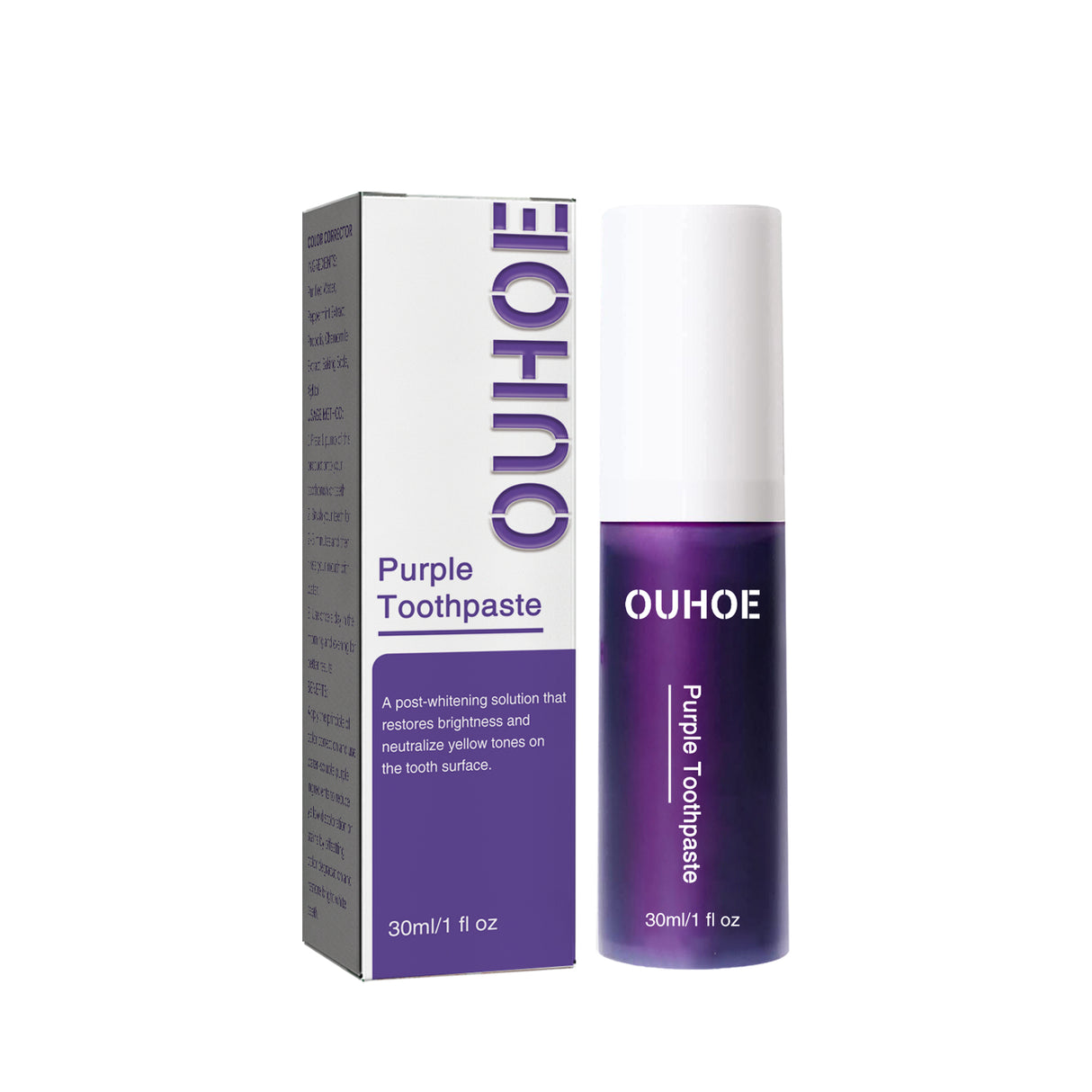 Purple Whitening Toothpaste, Clean Stains Gums Care Breath Fresh White Toothpaste - V.I.P Digital Presence
