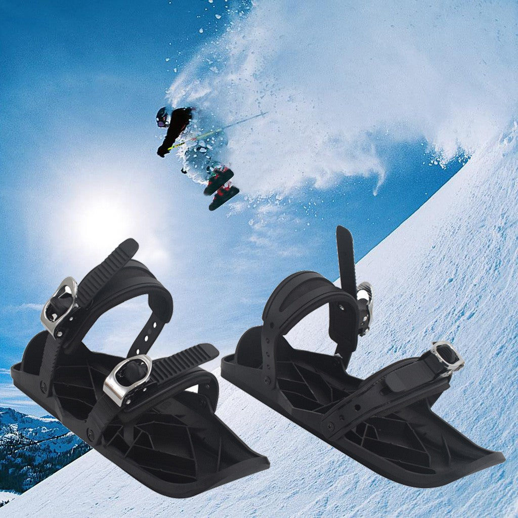 Skiing Mini Sled Outdoor Snow Board Ski Boots High Quality Adjustable Bindings Portable Skiing Shoes Combine Skates With Skis - V.I.P Digital Presence