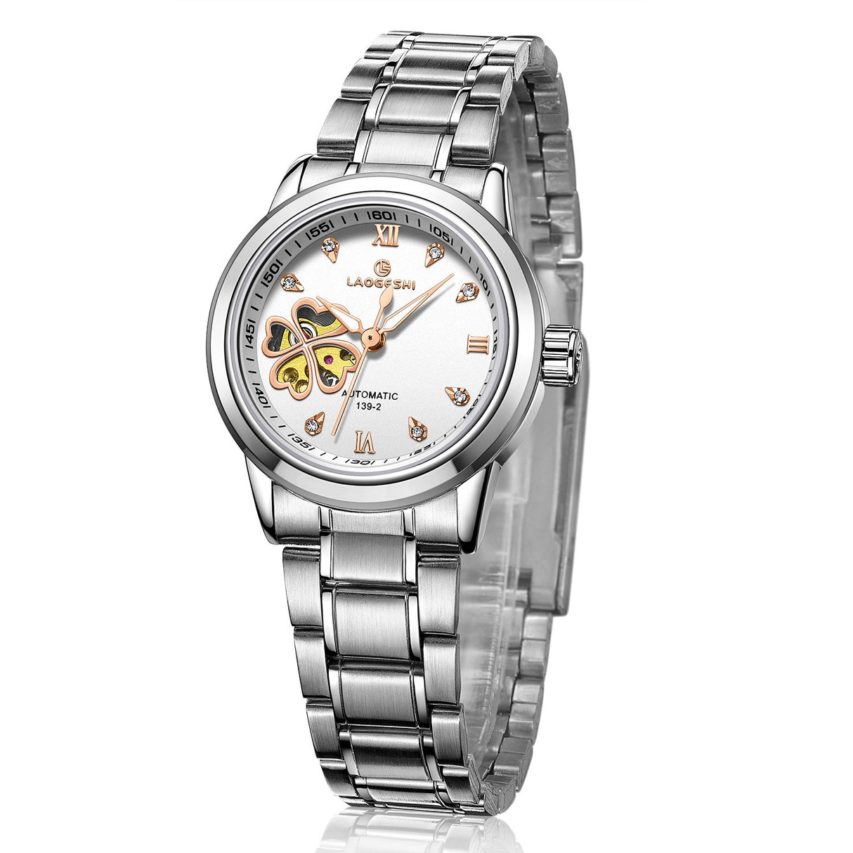 LAOGESH Women's Fully Automatic Mechanical Watch Fashion Hot Selling Night Glow Genuine Leather Steel Band Couple Watch - V.I.P Digital Presence