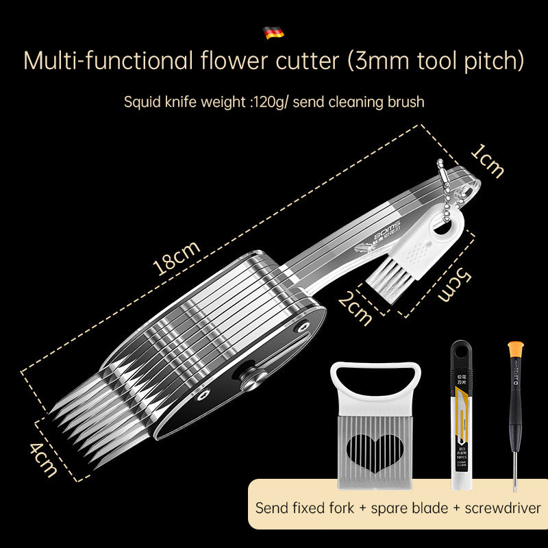 Squid Flower Cutting Knife Scallion Silk Cutting Knife Scalable Carving Tool Chicken Gizzard Waist Flower Knife - V.I.P Digital Presence