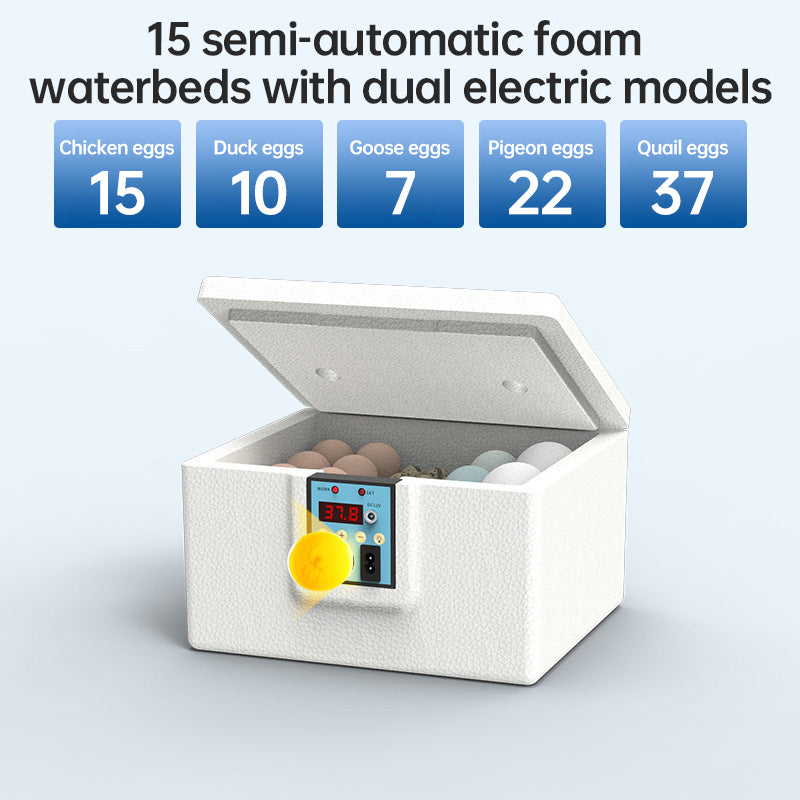 24 - hr Thermostatic Small Poultry Incubator. Biomimetic Waterbed. Auto & Smart. For Chick, Duck & Goose Eggs - V.I.P Digital Presence