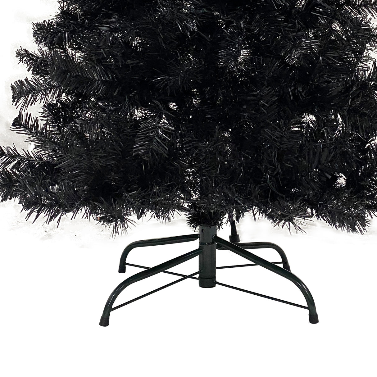 6FT artificial fir curved top Halloween tree, with 1080 lush branch tips and 300 LED lights in a Christmas and Halloween style - V.I.P Digital Presence