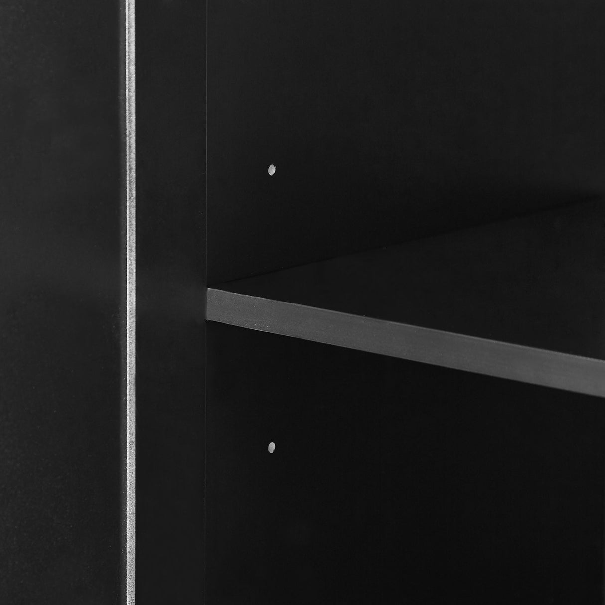 Tall Bathroom Storage Cabinet, Cabinet with Two Doors and Drawers, Adjustable Shelf, MDF Board, Black - V.I.P Digital Presence