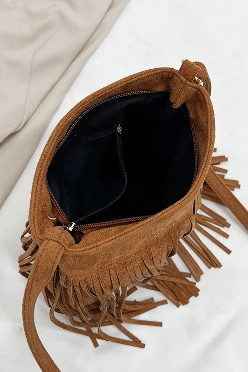 Suede Fringe Shoulder Bag - V.I.P Digital Presence
