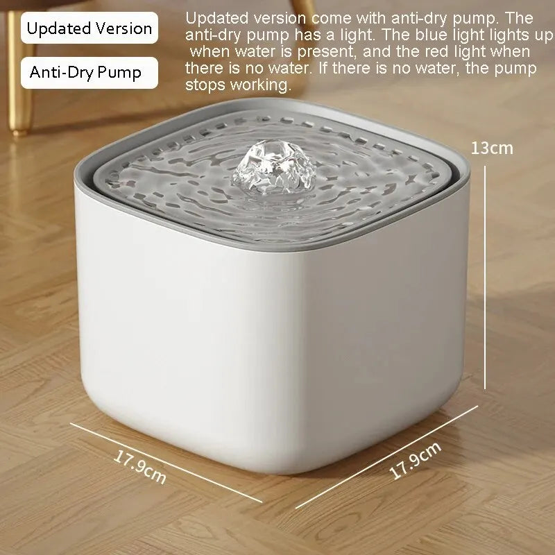 3L Large Capacity Canine Cat Dog Pet Circulating Filter Pet Fountain Feeder Automatic Water Dispenser with USB Port for Pets - V.I.P Digital Presence