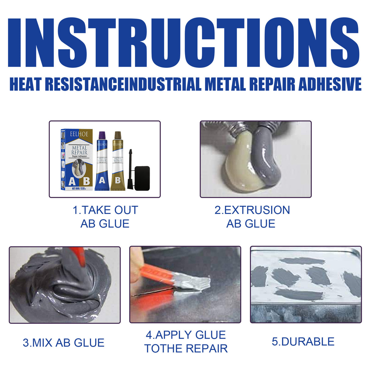 Metal Repair, High Temperature Welding Adhesive Metal Castings Crack Repair Agent Plugging Waterproof Electric Welding - V.I.P Digital Presence