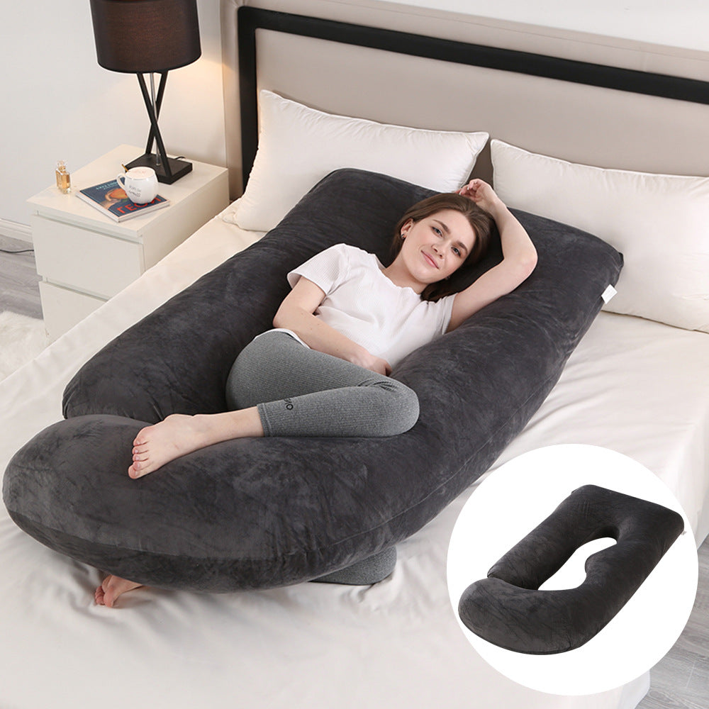 Pregnant women's pillow waist protection side sleeping slope pillow J-shaped pregnancy sleeping pillow - V.I.P Digital Presence
