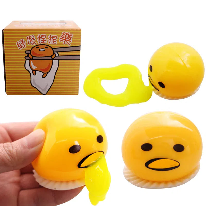 Vomit Egg Yolk Lazy Egg Yolk Brother Pinch Music Milk Yolk Vomit Egg Ball Stress Relief Toy 
