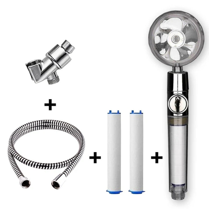 Propeller Shower Turbocharged Shower Head Shower Head Shower One-Button Water-Stop Shower - V.I.P Digital Presence
