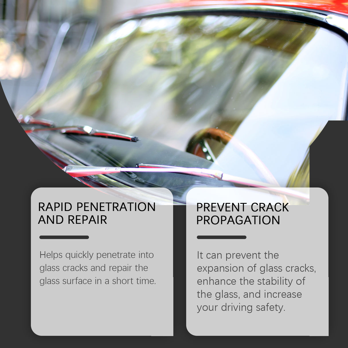 Glass Repair Kit Automotive Windshield Cracks Scratches Clear Vision Portable Adhesive - V.I.P Digital Presence