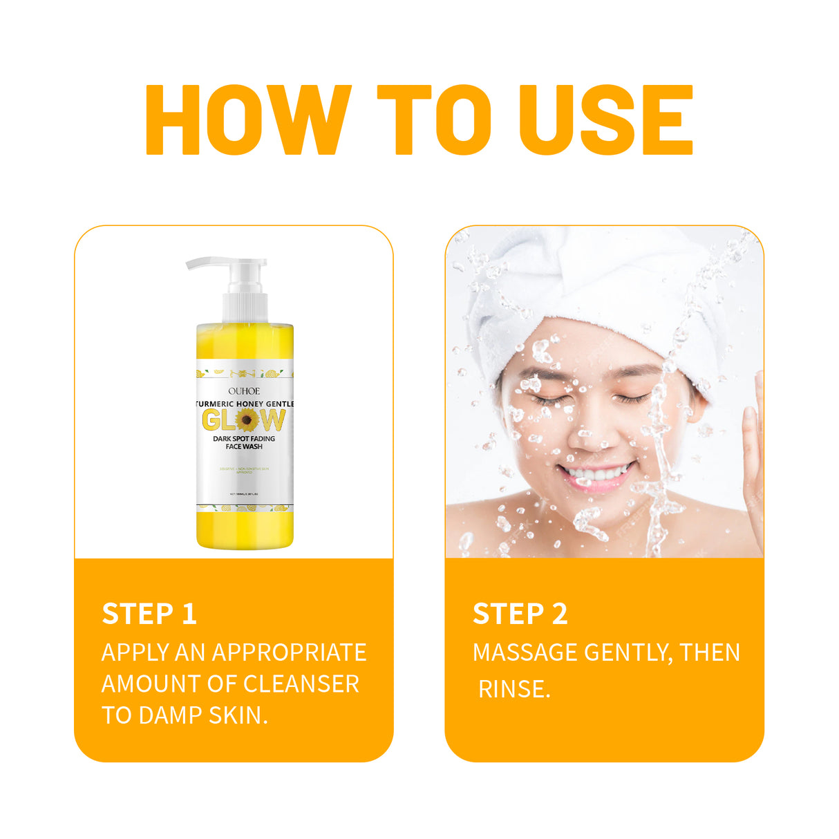 Set de cuidado de la piel con cúrcuma: fresco y limpio, hidratante, control de grasa, atenuación de líneas finas, reafirmante, tratamientos para la piel blanca.