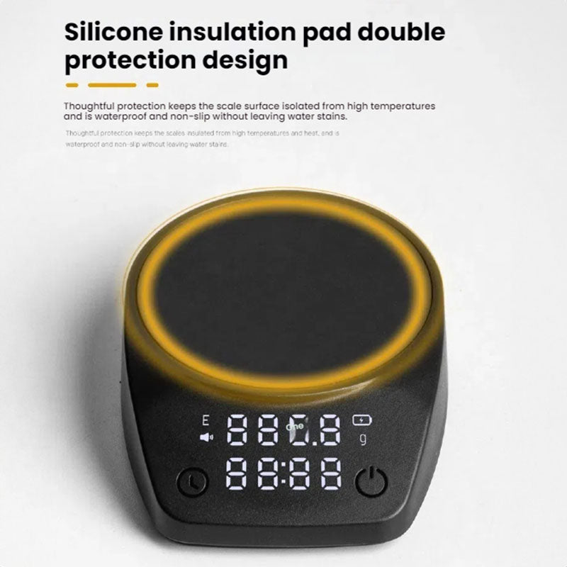 Mini Electronic Coffee Scale - Timed Weighing, Perfect for Italian Beans, Home & Coffee Bars - V.I.P Digital Presence