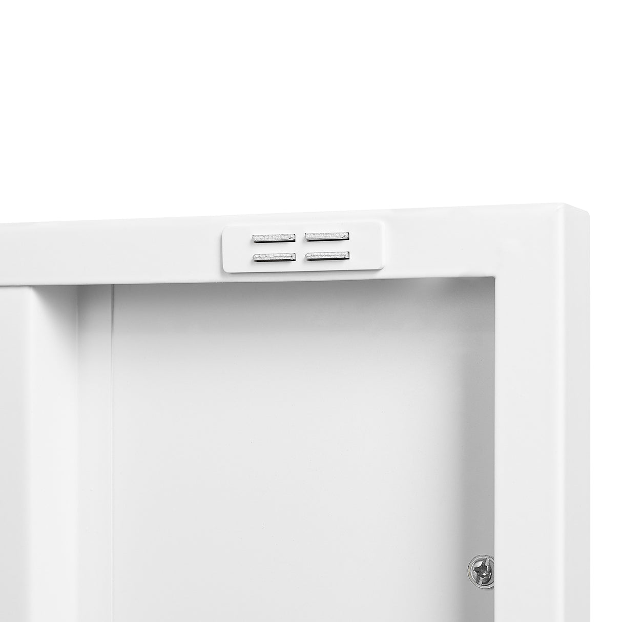 Steel storage cabinet, double door miscellaneous storage cabinet, 2 movable partitions white - V.I.P Digital Presence