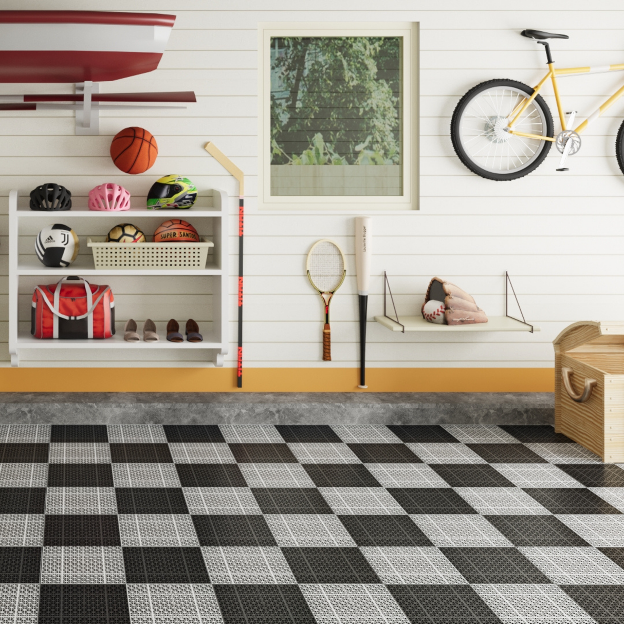 12 x 12 inch black interlocking deck tiles, plastic waterproof, weighing up to 6613 pounds, with a rose pattern pack of 12 - V.I.P Digital Presence