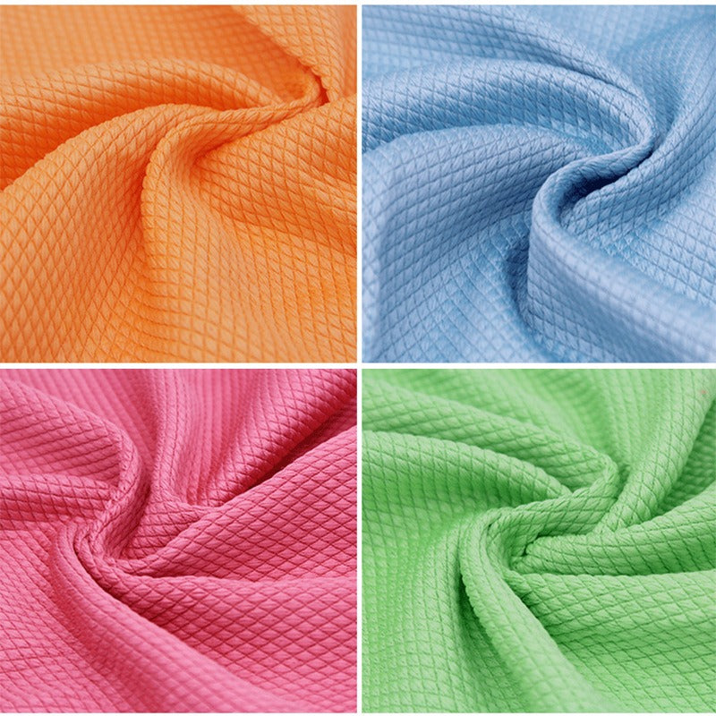 Kitchen Household Cleaning Cloth Wiping Glass Fiber Cloth Fish Scale Grid Cloth - V.I.P Digital Presence