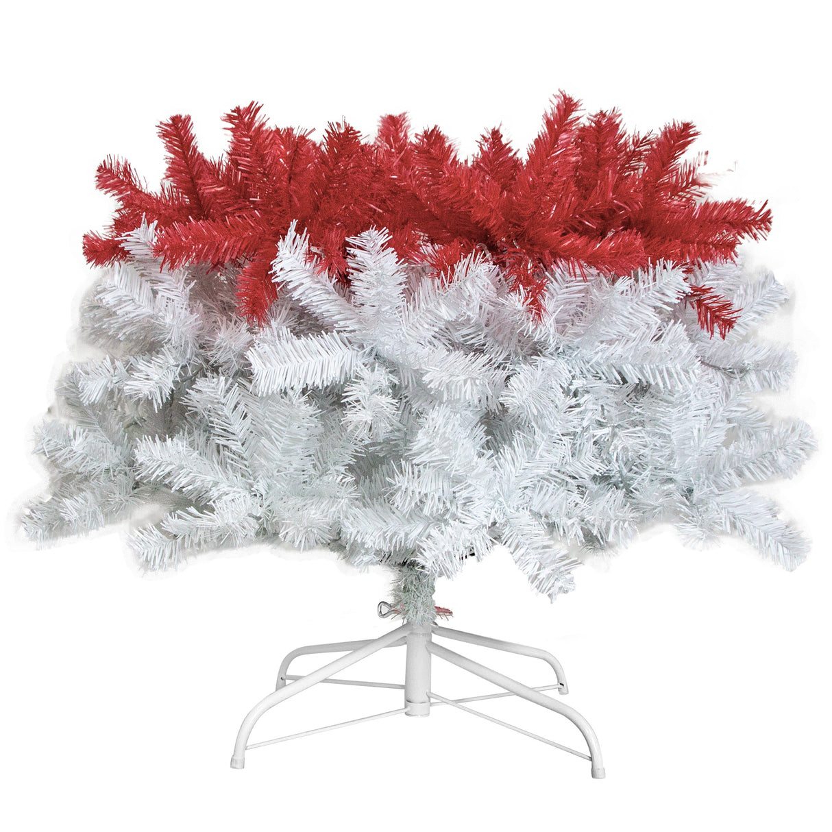 6FT hinge fir artificial fir curved top Christmas tree, bendable, 1250 lush branch hints, 300 LED Christmas lights - V.I.P Digital Presence