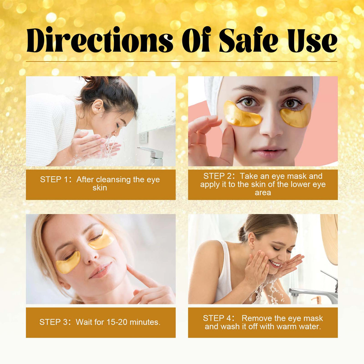 24K Gold Anti-Wrinkle Eye Mask, Moisturizing And Improving Eye Lines Brightening And Moisturizing Eye Skin Eye Care - V.I.P Digital Presence
