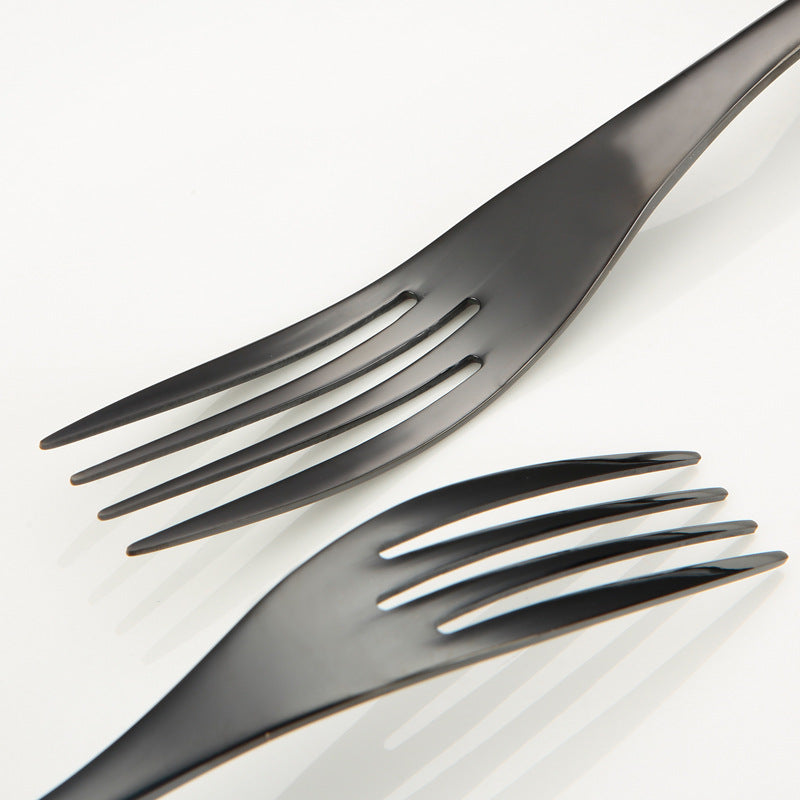 Portugal Titanium Black Stainless Steel Western Cutlery Set for Hotel and Restaurant Knife Fork Spoon Suite Factory Wholesale - V.I.P Digital Presence
