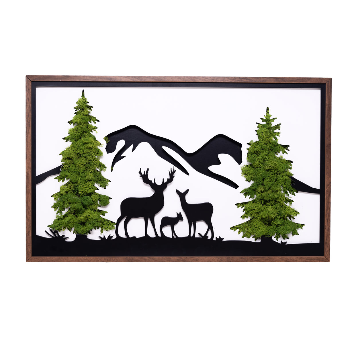 Deer Metal Art Moss Wall Decor