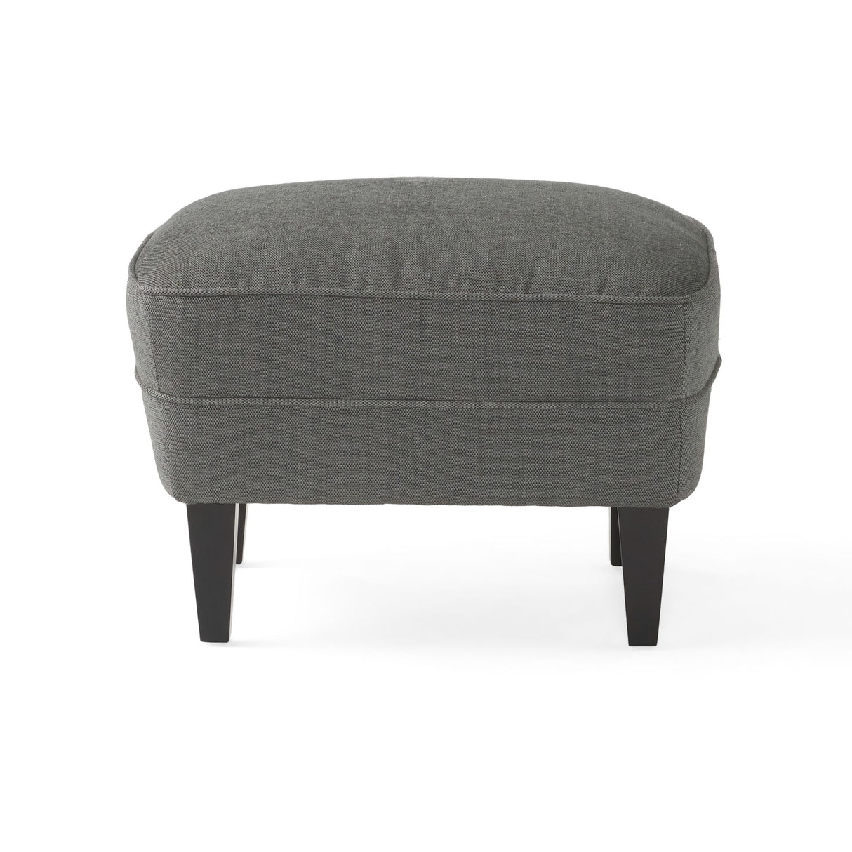 Modern grey fabric club chair and Ottoman set, stylish cushioned armchair, paired with Ottoman style - V.I.P Digital Presence