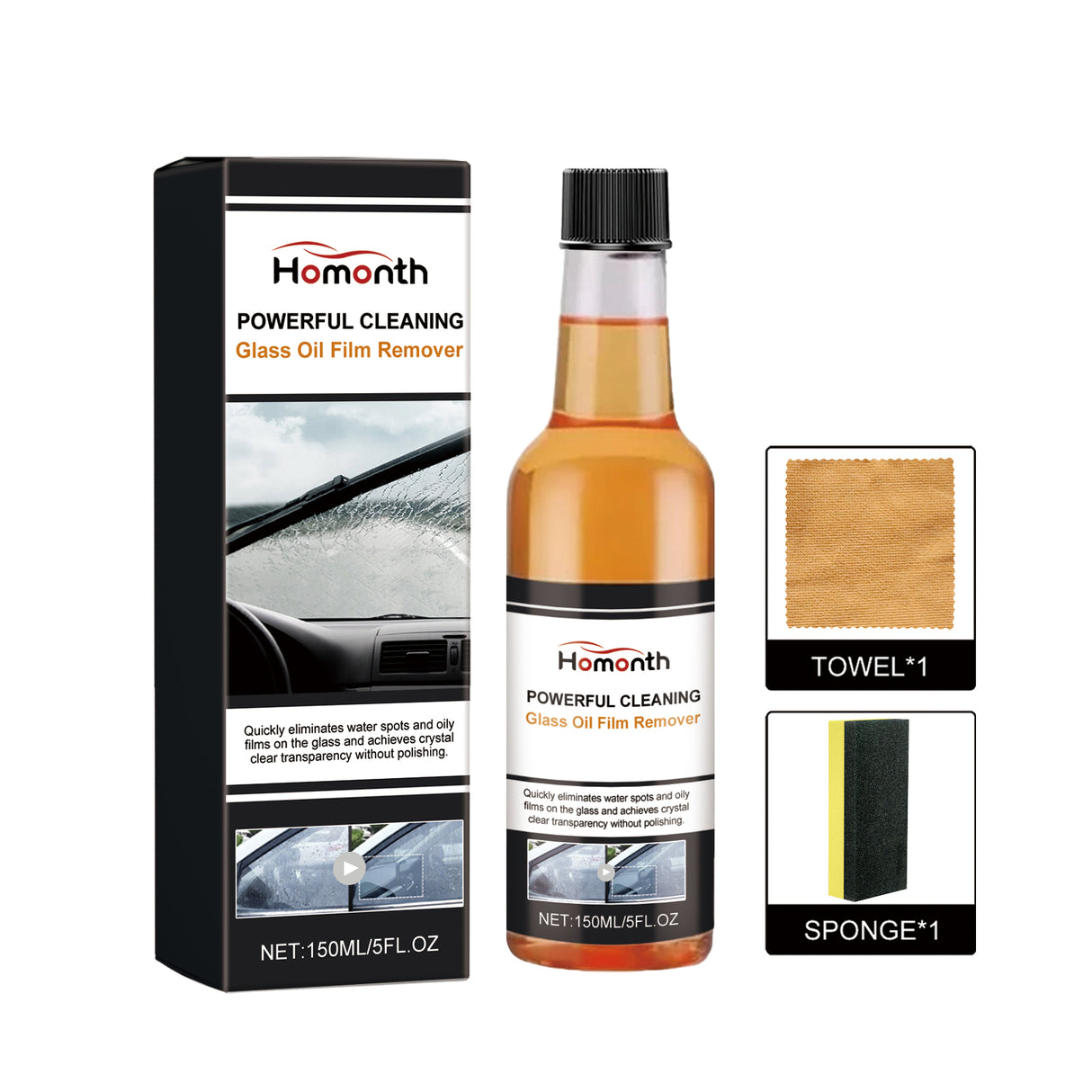 Powerful Cleaning Glass Oil Film Remover, Front Windshield Oil Remover Cleaner Is A Powerful Stain Cleaner For Windows - V.I.P Digital Presence
