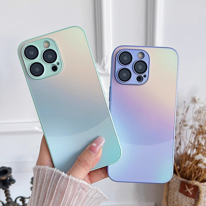 IPhone15 phone case gradient color matte suitable for Apple 14pro with lens film 13 anti drop protective cover - V.I.P Digital Presence