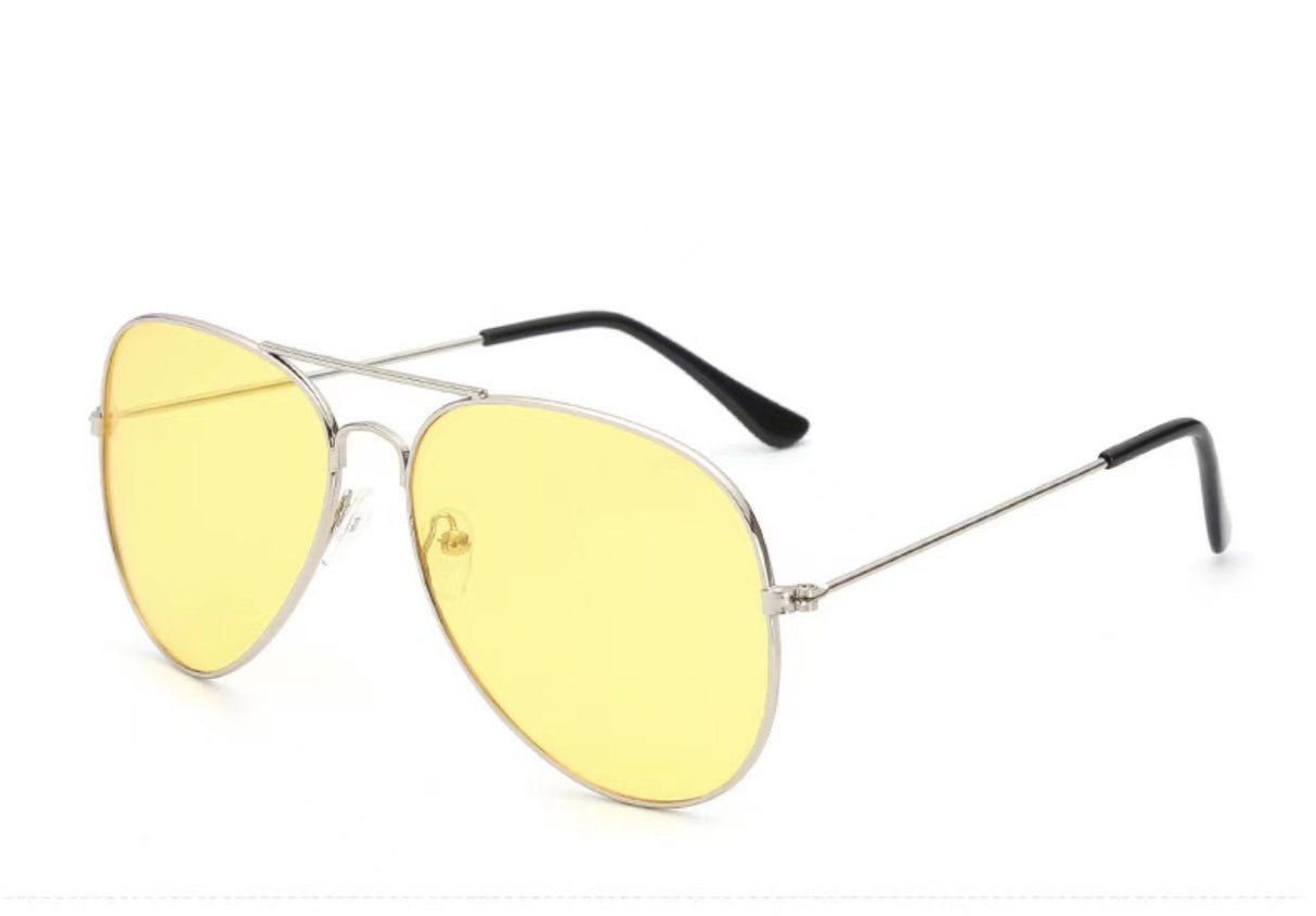 Gafas de sol coloridas Toad Glasses Pilot Hombres y Mujeres Modelos 3025 Gafas de sol reflectantes con película de color