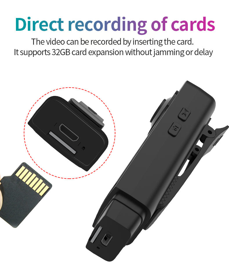 A18 Law Enforcement Recorder Outdoor Sports Conference Field Recorder Portable Back Clip Camera HD Camera - V.I.P Digital Presence