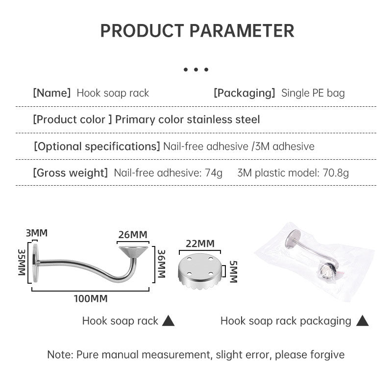Stainless Steel Magnetic Soap Holder No Trace Paste Soap Holder in Toilet Soap Box Drain Rack Bathroom Shelf - V.I.P Digital Presence