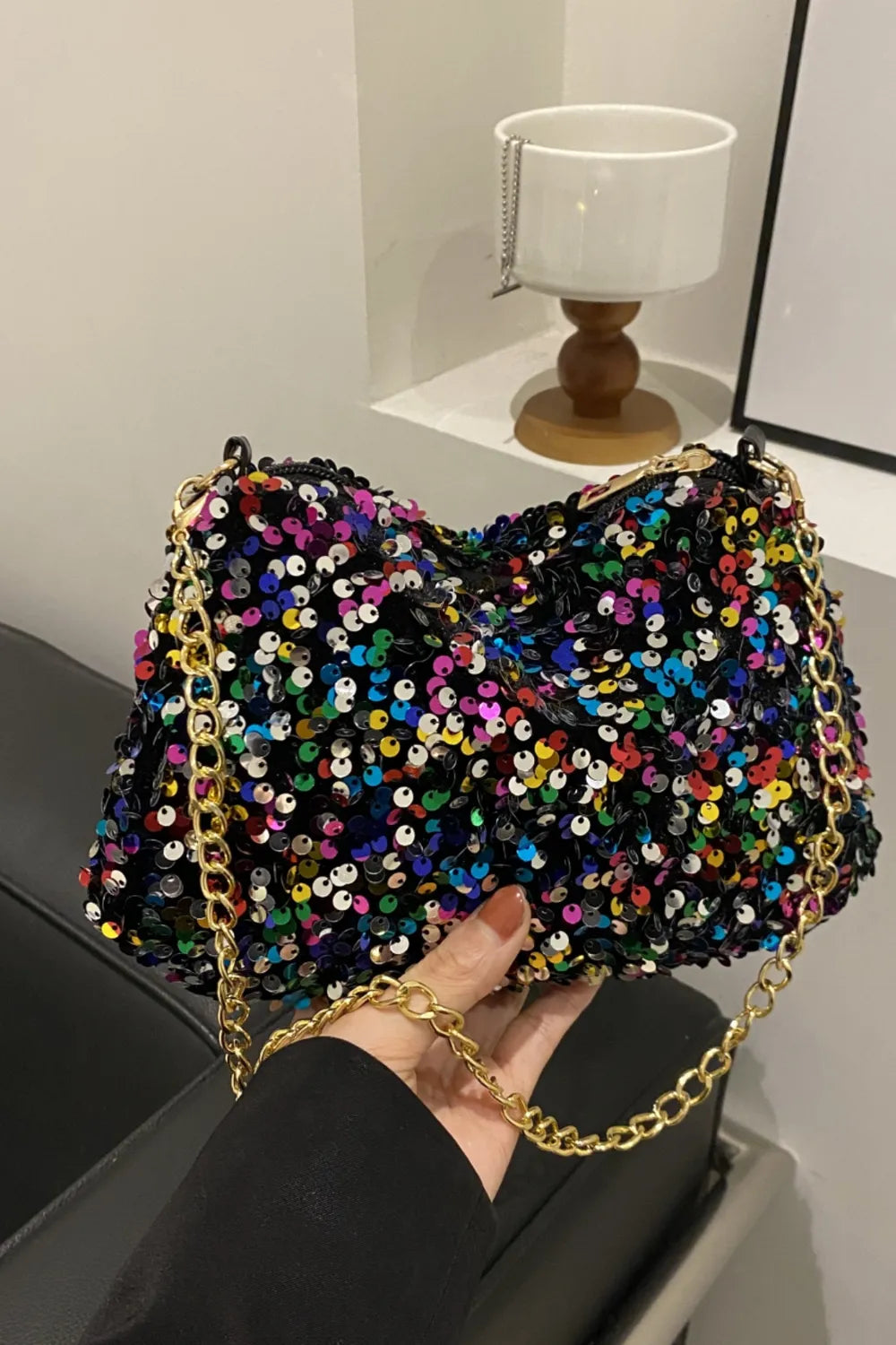 Sequin Removable Strap Shoulder Bag - V.I.P Digital Presence
