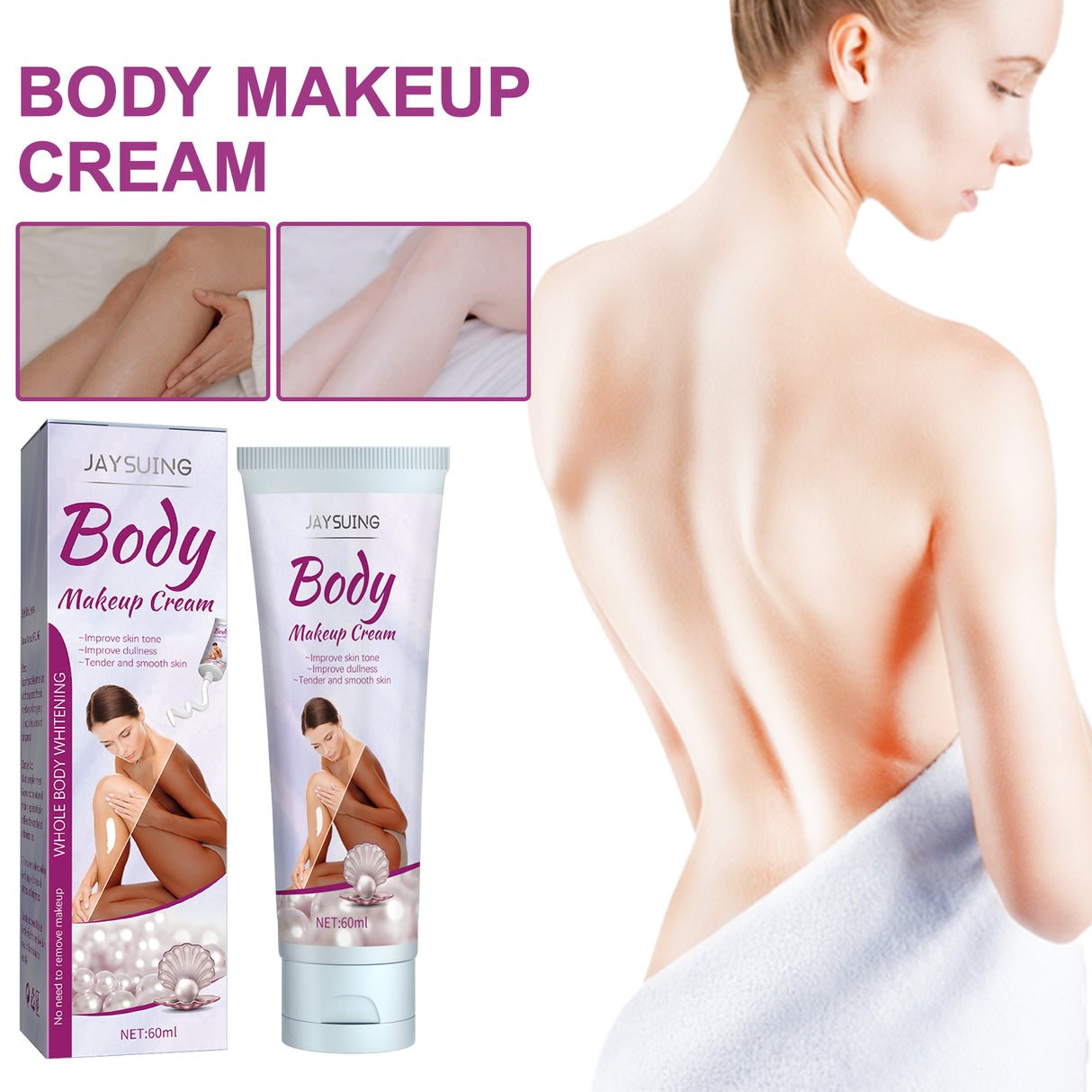 Crema blanqueadora corporal que hidrata, ilumina y refresca la piel. Crema hidratante para la piel, no pegajosa.