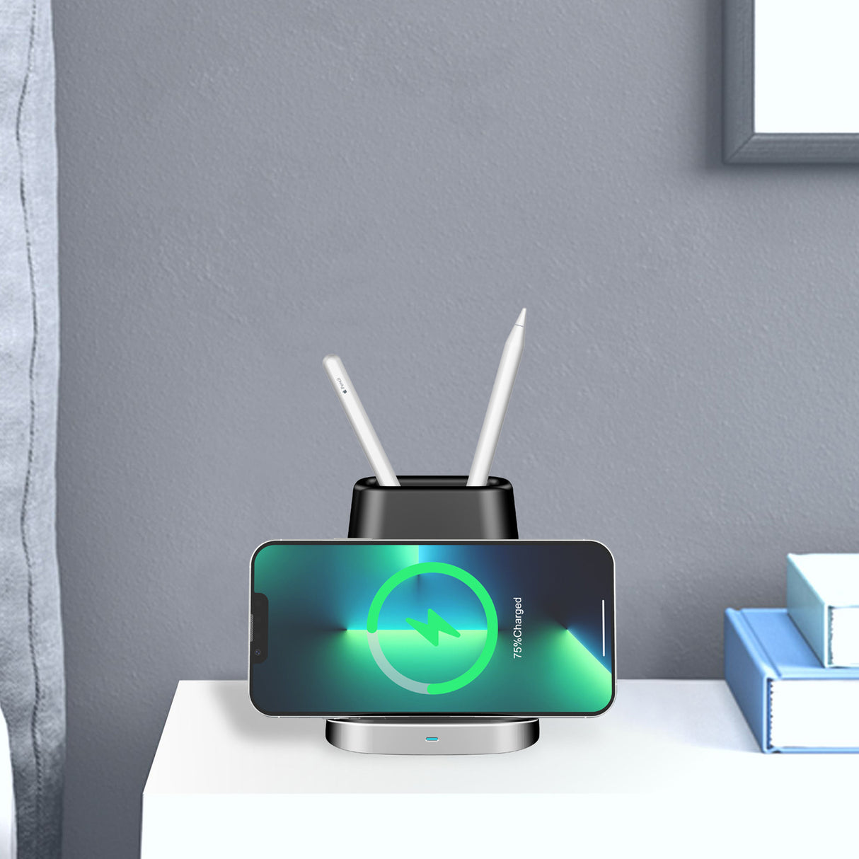 Pen Holder Wireless Charger For Apple iPhone13/12Pro Mobile Phone Samsung S21/NOTE20 Wireless Charger - V.I.P Digital Presence