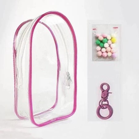 Labubu storage bag PVC high transparency thickened outdoor bag Xingdailu cotton doll exhibition walking bag labubu - V.I.P Digital Presence