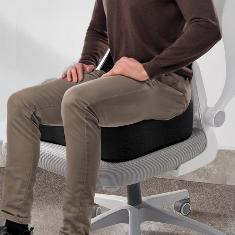 Memory foam car seat cushion. Ergonomic support. Relieves back/coccyx pain. Universal fit. - V.I.P Digital Presence