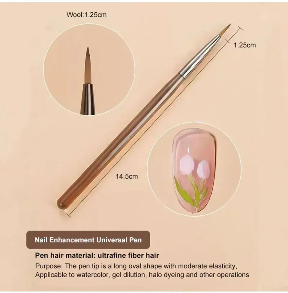 9PCS UV Gel Nail Brush Liner DIY Painting Pen Manicure Acrylic Drawing Brush for Nail Art Design Nails Tip Display Painting Tool - V.I.P Digital Presence
