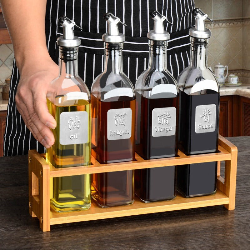 Transparent glass automatic opening and closing nozzle oil bottle - V.I.P Digital Presence