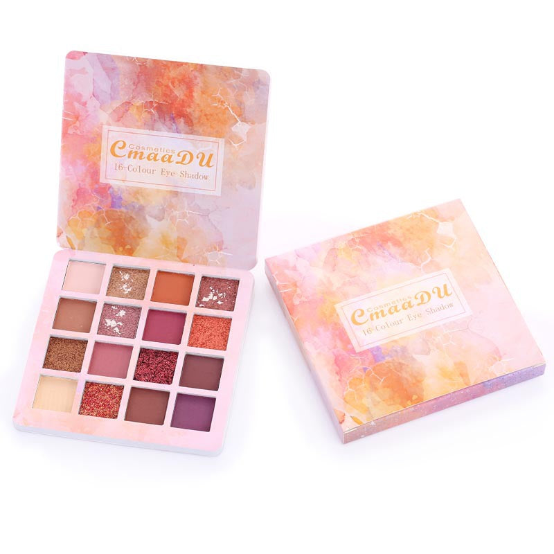 CmaaDu 16 Shades of Shiny Eyeshadow Makeup Matte and Metallic Waterproof Glitter - V.I.P Digital Presence