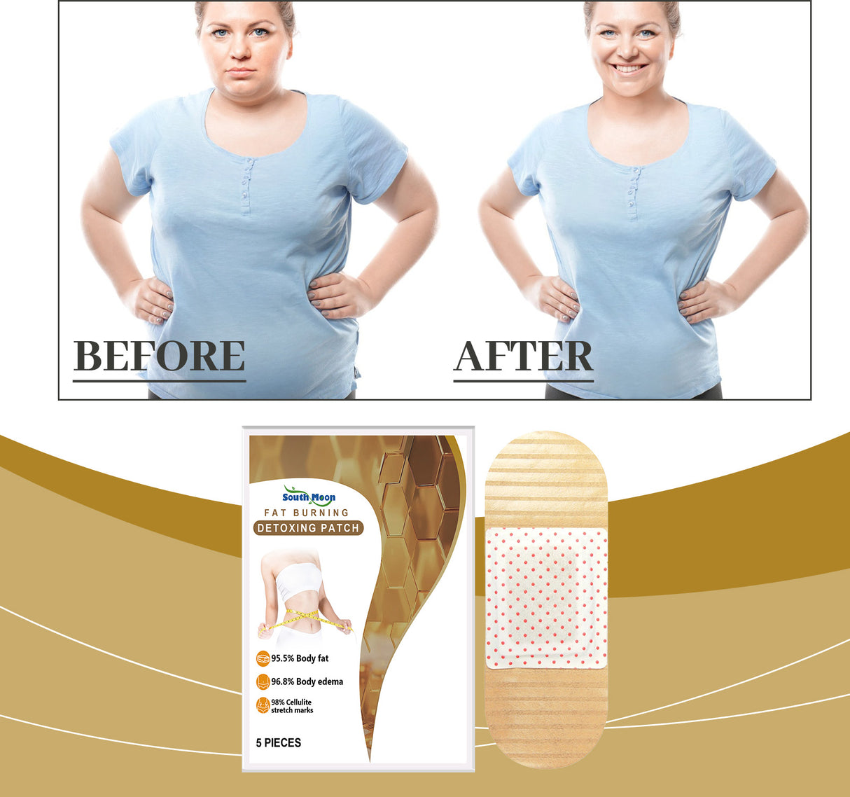 Parche para el cuidado corporal, reafirma la piel, nutre la línea Light Show Natural Care Patch