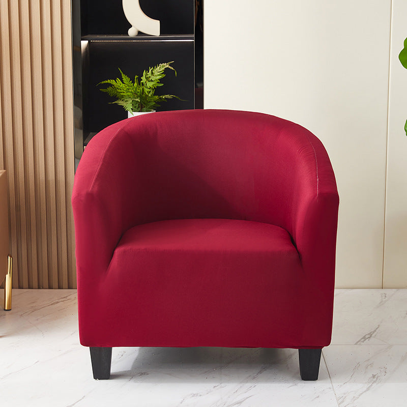 Elastic solid color semi-circular sofa cover, internet cafe, sand caf é, hotel leisure booth, all inclusive, single sofa chair cover - V.I.P Digital Presence