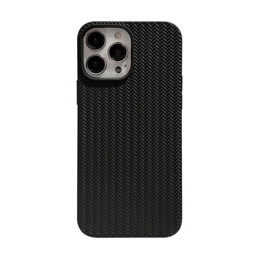 Simple and advanced 13 suitable for iPhone 14 iPhone case 14 Pro Max weaving 15 Knitted pattern X Solid color 11 - V.I.P Digital Presence