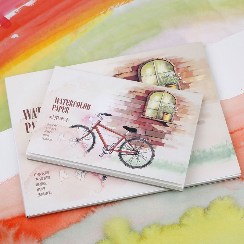 New 12 Sheet A5/A6 Watercolor Sketchbook Paper for Drawing Painting Color Pencil Book School Art Supplies High Quality - V.I.P Digital Presence