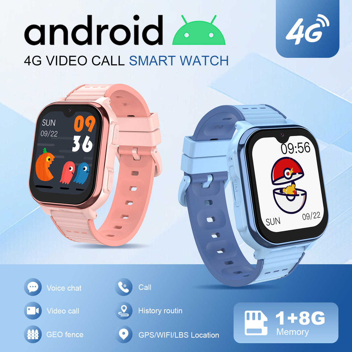 Children's Smart Watch with 4G GPS Location Android WhatsApp Video Call Function - V.I.P Digital Presence